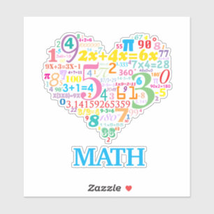 Herz Mathematik Aufkleber