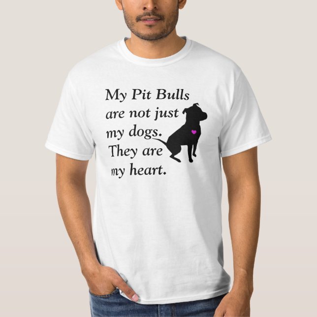 Herz meine Pitbull T-Shirt (Vorderseite)