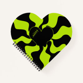Herz Melt - Lime Green Notizbuch