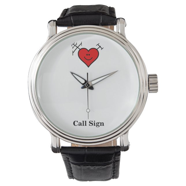 Herz mit Antennen Überwachung + Anpassen! Armbanduhr (Vorderseite)