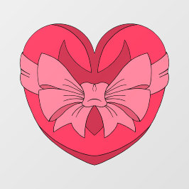 Herz mit Arrowhead und Bow Fensteraufkleber