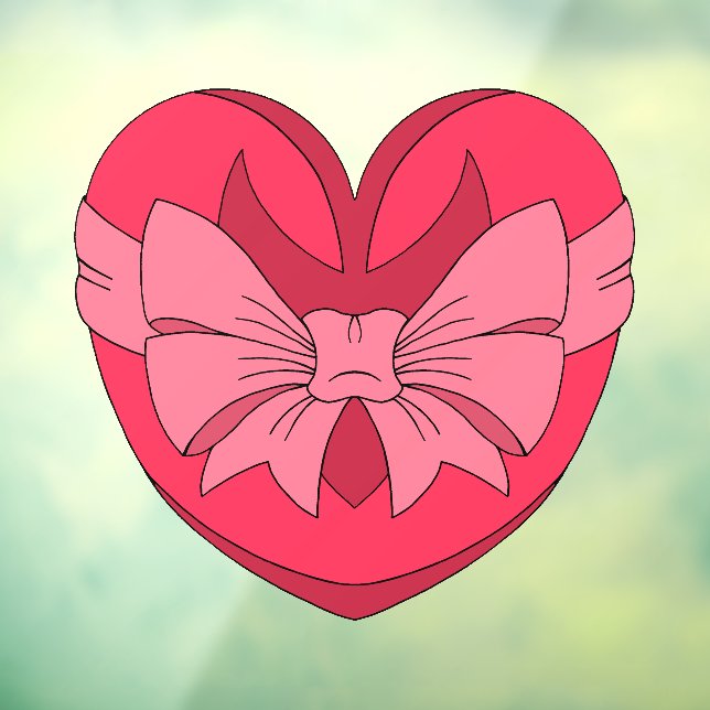 Herz mit Arrowhead und Bow Fensteraufkleber (Blatt 3)