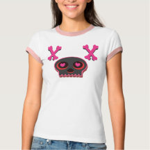 Herz Mit Augen Niedlicher Schädel T - Shirt