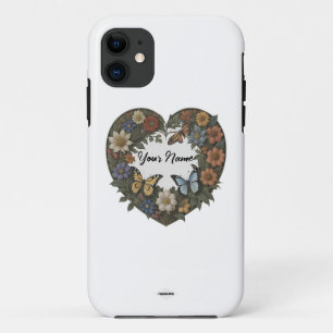 Herz mit Blume Wreath iPhone Cell Case HAMbyWG