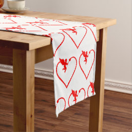 Herz mit cupid Geschenk für Sie Kurzer Tischläufer