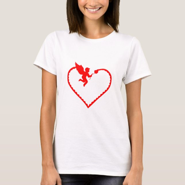Herz mit cupid Geschenk für Sie T-Shirt (Vorderseite)