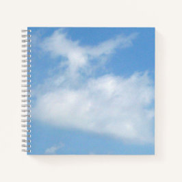 Herz mit einem J Clouds-Foto Notizbuch