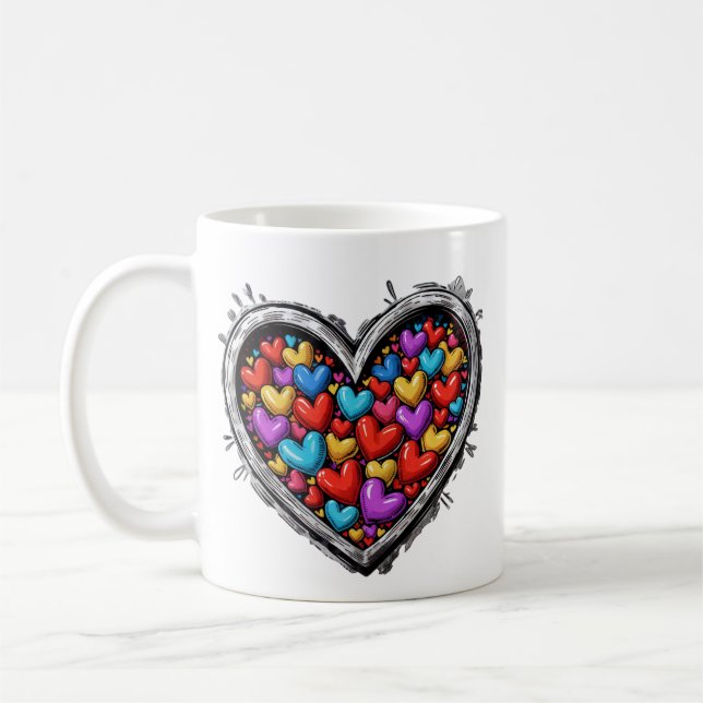 Herz mit Herz Kaffeetasse (Links)