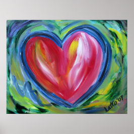 Herz mit Hope Painting Art Poster Prints