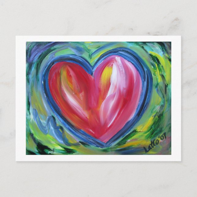 Herz mit Hope Postcard Postkarte (Vorderseite)