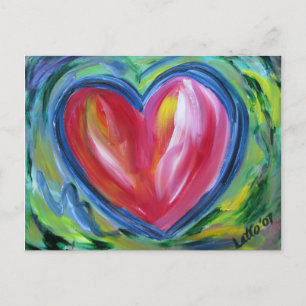 Herz mit Hope Postcard Postkarte