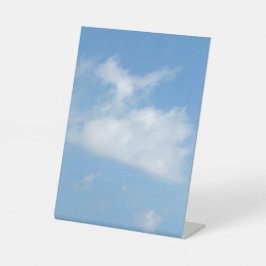 Herz mit J-Wolken Foto Sockelschild