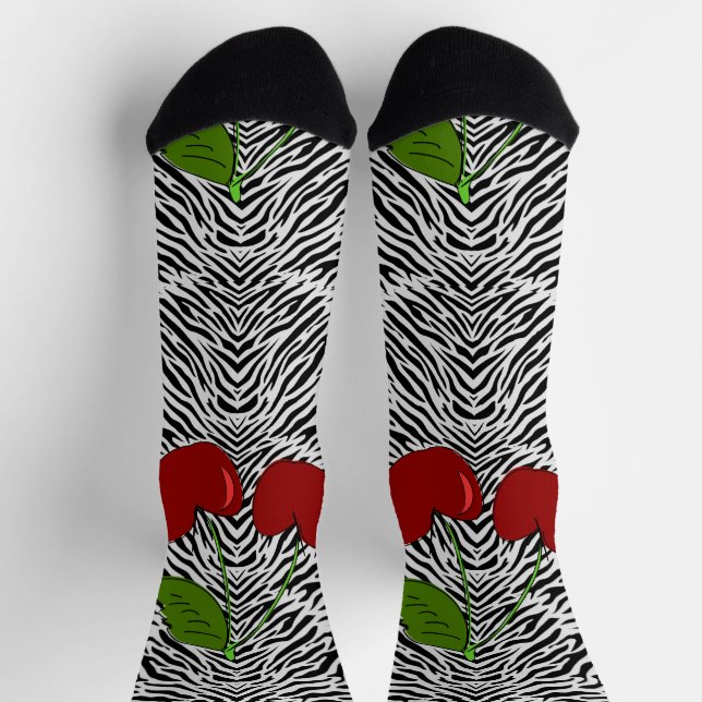 Herz, mit Leopard  Socken (Oben)