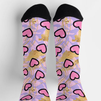 Herz, mit Leopard Socken