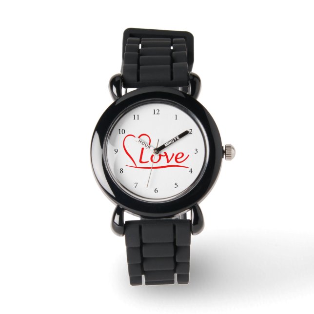 Herz mit Liebe Armbanduhr (Vorderseite)