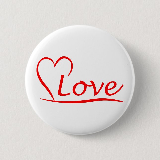 Herz mit Liebe Button (Vorderseite)