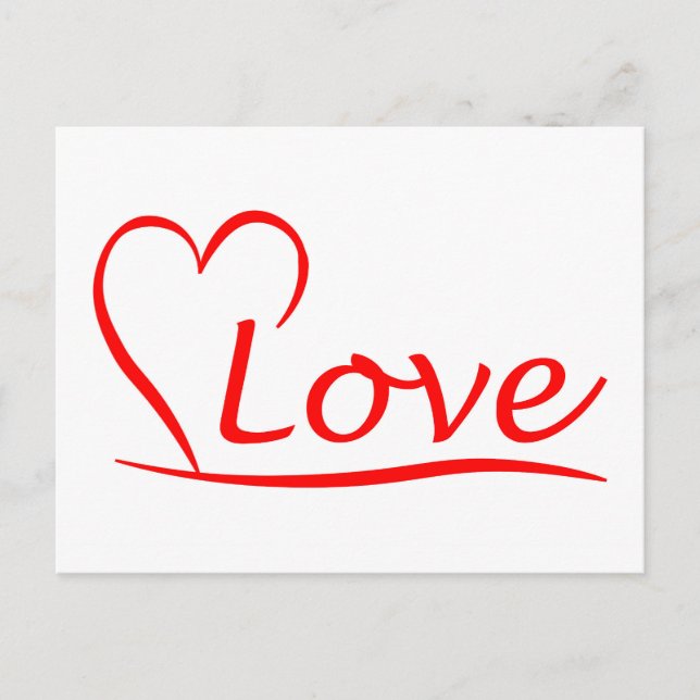 Herz mit Liebe Postkarte (Vorderseite)