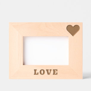 Herz mit Liebe Text Ihr Geschenk Etched Rahmen