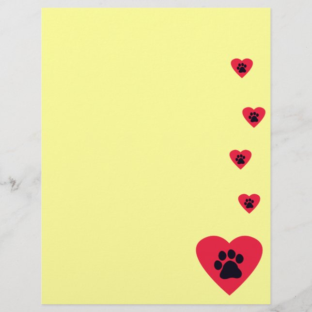 Herz mit Paw Print (Vorderseite)