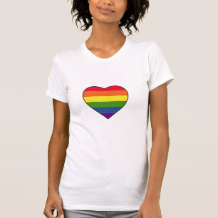 Herz mit Regenbogenfarben T-Shirt
