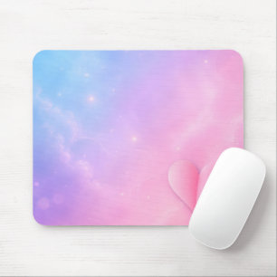 Herz mit Sternen in der Mitte gefaltet Mousepad