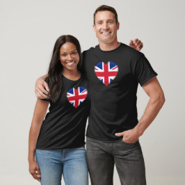 Herz mit Union Jack T - Shirt