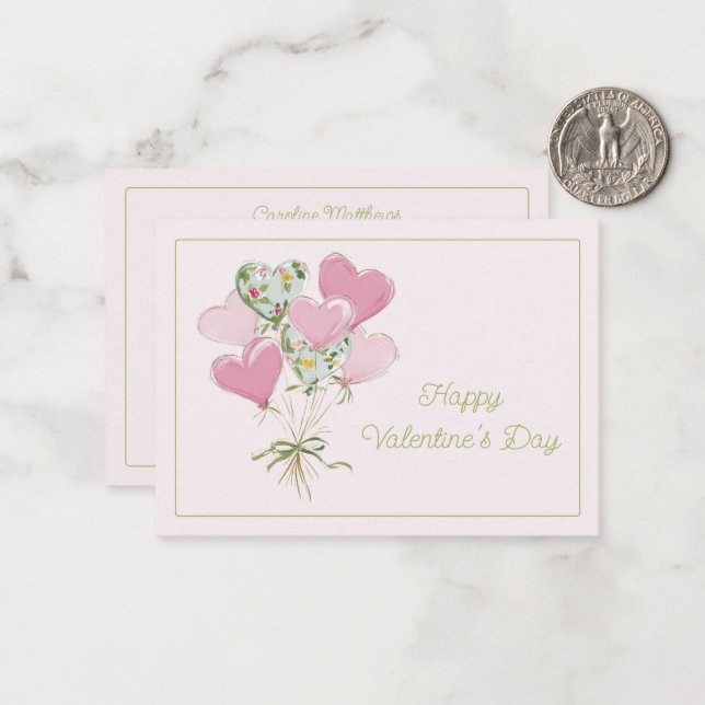 Herz Mitteilungskarte (Vorderseite/Rückseite Beispiel)