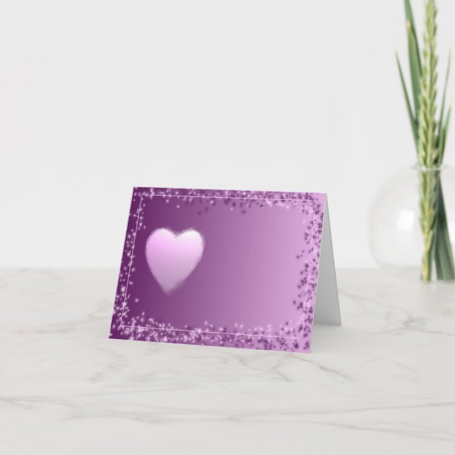 Herz-Mitteilungskarten für Hochzeiten, Duschen und Karte (Vorderseite)