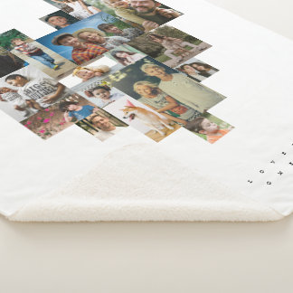 Herz-Mosaik-Foto-Collage Sherpadecke
