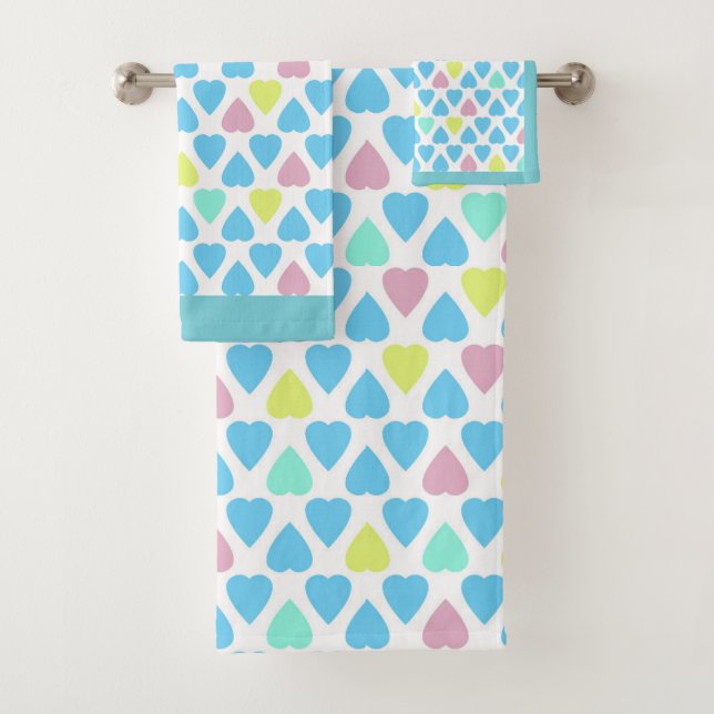 Herz multicolor badhandtuch set (Insitu)