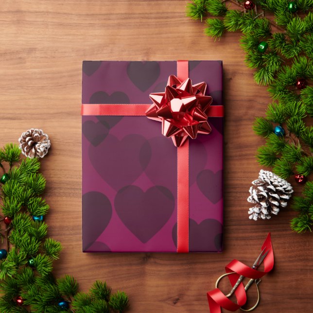 Herz-Muster 18 Geschenkpapier (Feiertagsgeschenk)