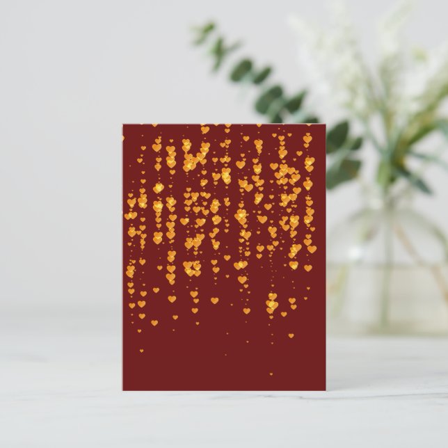 Herz-Muster 25 Postkarte (Stehend Vorderseite)