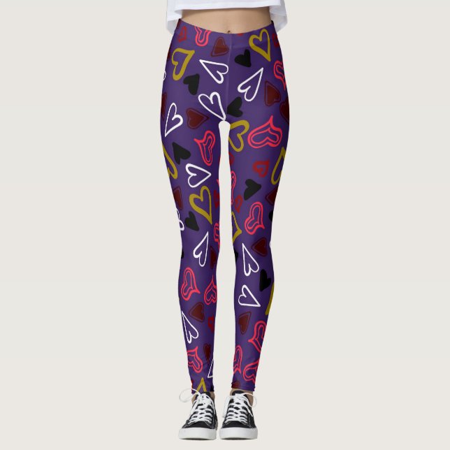 Herz-Muster 32 Leggings (Vorderseite)