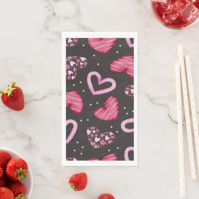 Herz-Muster 34 Serviette (Beispiel)