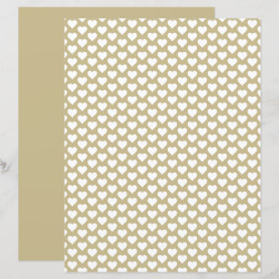 Herz Muster Hazelwood Shade Scrapbook Paper