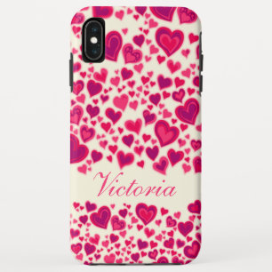 Herz Muster heißen rosa Creme mit Namen Case-Mate iPhone Hülle