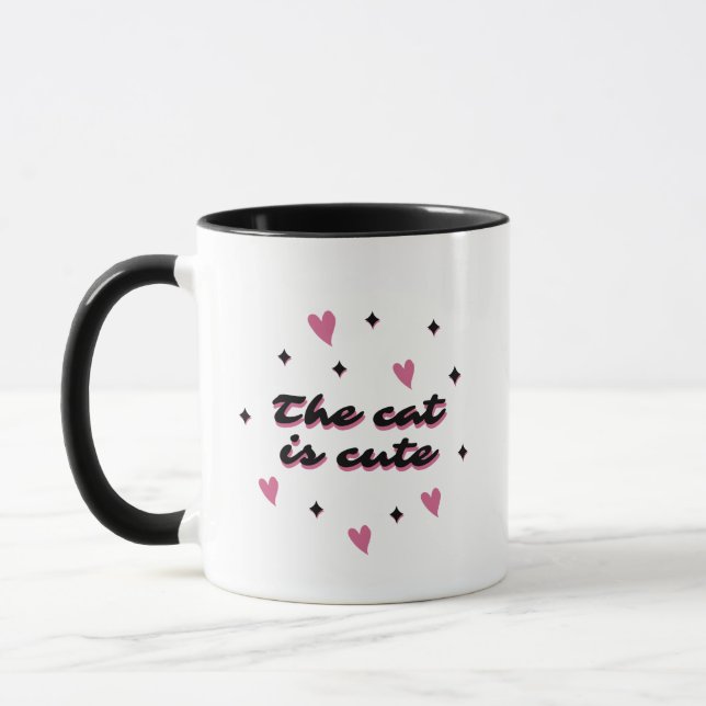 Herz-Muster Kaffeekuchen Tasse (Links)