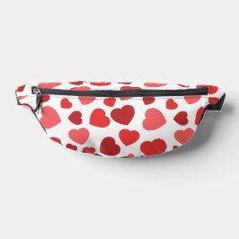 Herz-Muster, rote Herzen, Herz-Muster Bauchtasche