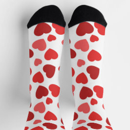 Herz-Muster, rote Herzen, Herz-Muster Socken