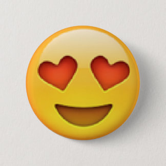 Herz mustert Emoji Knopf Button