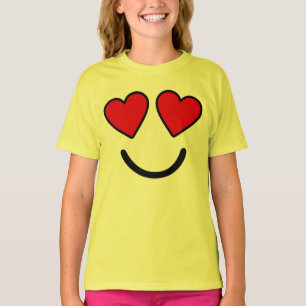 Herz mustert Emoji sofortigen Halloween Kostüm-T - T-Shirt