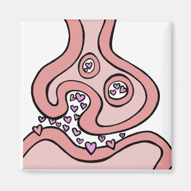 Herz Neurotransmitter Magnet (Vorne)