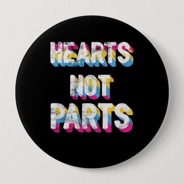 Herz nicht Teile Pansexual Pride LGBT Pan Button (Vorderseite)