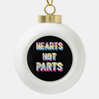 Herz nicht Teile Pansexual Pride LGBT Pan Keramik Kugel-Ornament