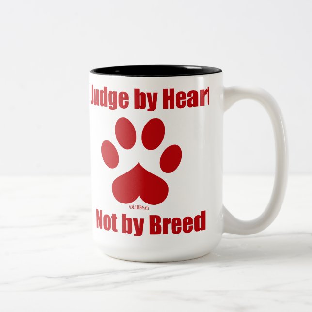 Herz-nicht Zucht Zweifarbige Tasse (Rechts)