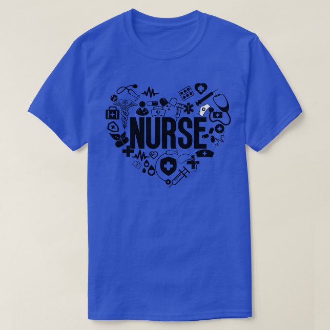 Herz Nurse Word Cloud 1 T-Shirt (Design vorne)