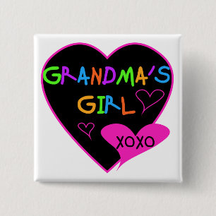 Herz-Oma's Girl-T - Shirt und Geschenke Button