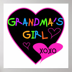 Herz-Oma's Girl-T - Shirt und Geschenke Poster