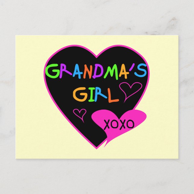 Herz-Oma's Girl-T - Shirt und Geschenke Postkarte (Vorderseite)