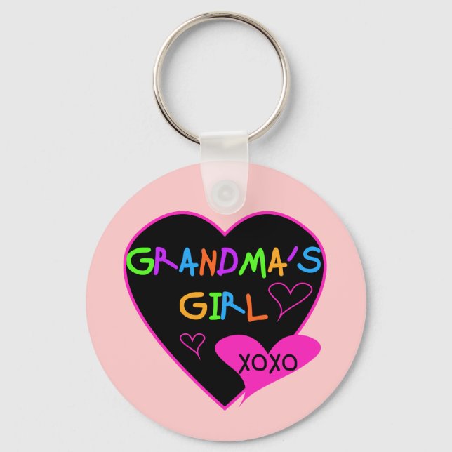Herz-Oma's Girl-T - Shirt und Geschenke Schlüsselanhänger (Vorderseite)
